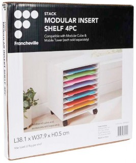 NEW-Francheville-Stack-Modular-Additional-Shelf-Inserts-4-Piece on sale