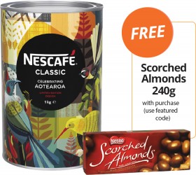 NESCAF-Classic-Instant-Coffee-FREE-SCORCHED-ALMONDS-240G-WITH-PURCHASE on sale