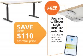 Klever-Height-Adjustable-Desk-FREE-UPGRADE-TO-KLEVER-LOGIC-LINK-LITE-CONTROLLER-FOR-THE-FIRST-40-ORDERS-ONE-PER-CUSTOMER on sale