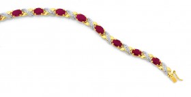 9ct-Ruby-Diamond-Bracelet on sale