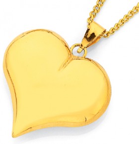 9ct-20mm-Puff-Heart-Pendant on sale