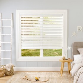 50-off-Ready-To-Hang-63mm-White-Faux-Wood-Venetian-Blinds on sale