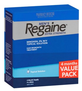 Regaine-Mens-Extra-Strength-Hair-Treatment-4-x-60ml on sale