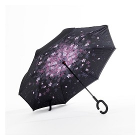 Adults-Inverted-Purple-Flower-Umbrella on sale