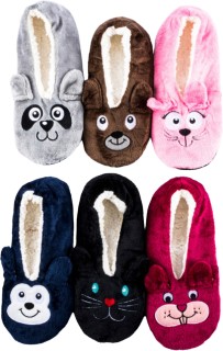 Womens-Footlet-Animal-Face-Slipper on sale