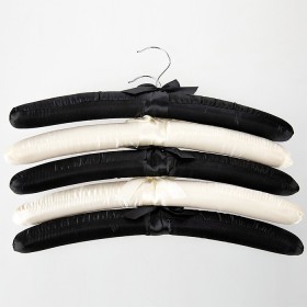 5-Pack-Padded-Hangers-Black-Cream on sale