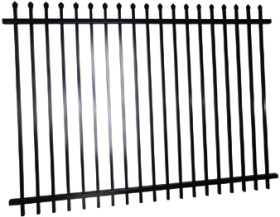 Protector-Aluminium-2400-x-1800mm-Black-Steel-Security-Fence-Panel on sale