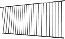 Protector-Aluminium-2400-x-900mm-Black-Flat-Top-Boundary-And-Garden-Fence-Panel on sale