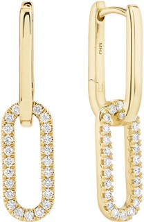 Paperclip-Drop-Earrings-with-034-Carat-TW-of-Diamonds-in-10kt-Yellow-Gold on sale