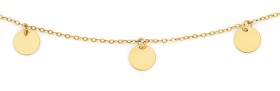 9ct-45cm-Solid-Multi-Disc-Drop-Necklet on sale