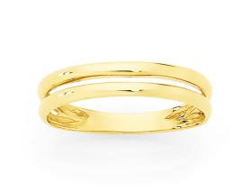 9ct-Double-Band-Stacker-Ring on sale