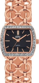 Elite-Ladies-Stylish-Rose-Tone-Dress-Watch on sale