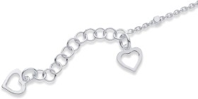 Sterling-Silver-25cm-Cube-Heart-Anklet on sale