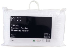 KOO-Gusseted-Medium-Profile-Standard-Pillow-2-Pack on sale
