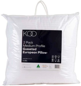 KOO-Gusseted-Medium-Profile-European-Pillow-2-Pack on sale