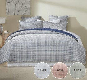 KOO-Quinn-Yarn-Dyed-Cotton-Waffle-Duvet-Cover-Set on sale