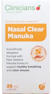 Clinicians-Nasal-Clear-Manuka-25ml on sale