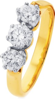18ct-3-Stone-Diamond-Ring on sale