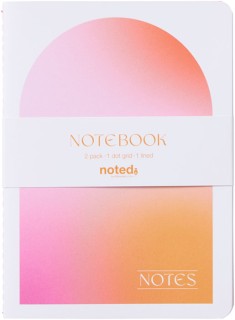 Noted-Aura-Pack-of-2-A5-Exercise-Books-Pink on sale