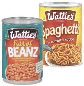 Watties-Baked-Beanz-or-Spaghetti-420g on sale