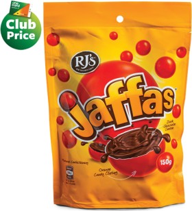 RJs-Jaffas-150g on sale