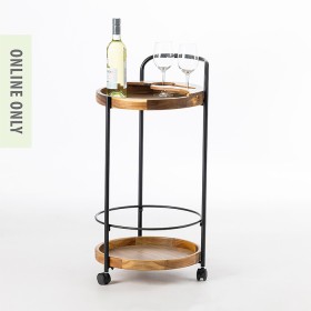 Design-Republique-Blanc-Round-Wine-Trolley on sale