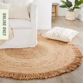 Eco+Collection+Jute+Trim+Round+Rugs