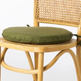 eco+anthology+100%25+Linen+Chair+Pad+-+Round