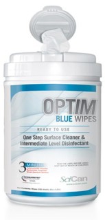 Scican-Optim-Blue-Cleaning-Disinfecting-Wipes-Tub-160 on sale