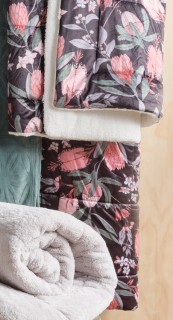 KOO-Plain-or-Printed-Sherpa-Reversible-Blankets on sale