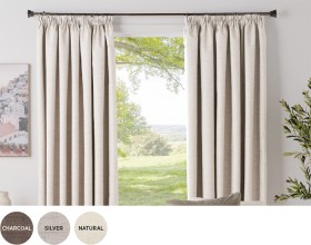 NEW-Bayley-Blockout-Pencil-Pleat-Curtains on sale