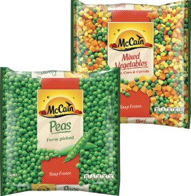 McCain-Frozen-Peas-or-Mixed-Vegetables-1kg on sale