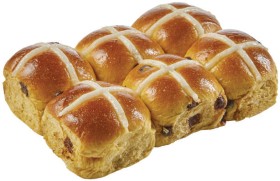 Woolworths-Brioche-Chocolate-Hot-Cross-Buns-6-Pack on sale