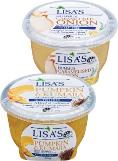 Lisas-Flavoured-Hummus-200g on sale