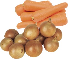 Loose-Carrots-or-Brown-Onions on sale