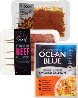 Woolworths-Cook-Kebabs-5-Pack-Meat-Street-Grill-Sticks-300g-or-Ocean-Blue-Salmon-Cooking-Pieces-125g on sale