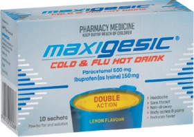 Maxigesic-Cold-Flu-Hot-Drink-10-Sachets on sale