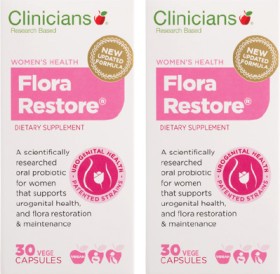 Clinicians-Flora-Restore-30-Vege-Capsules on sale