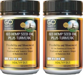 GO-Healthy-GO-Hemp-Seed-Oil-Plus-Turmeric-100-SoftGel-Capsules on sale