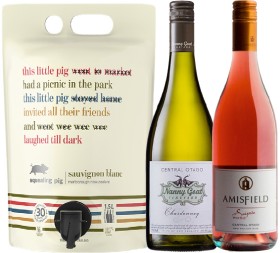 Squealing-Pig-Sauvingon-Blanc-or-Pinot-Gris-Bagnum-15L-Nanny-Goat-Chardonnay-or-Amisfield-Pinot-Noir-Ros-750ml on sale