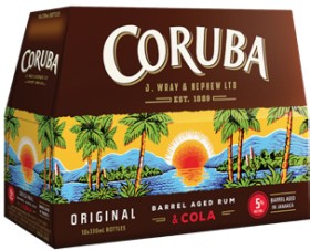 Coruba-Cola-5-10-x-330ml-Bottles on sale