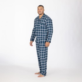 bbb-Sleep-Multi-Check-Navy-Mens-PJ-Set on sale