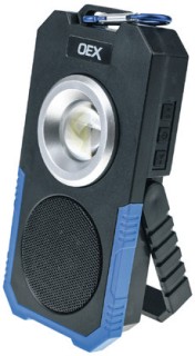 OEX-Rechargeable-Floodlight-with-Bluetooth-Speaker on sale