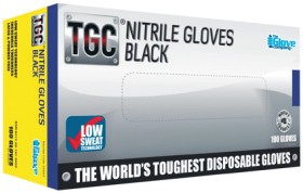 TGC-Black-Nitrile-Gloves-100-Pack on sale