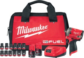 Milwaukee-M12-FUEL-12-Stubby-Impact-Wrench-Socket-Kit-with-Friction-Ring on sale