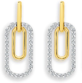 9ct-Diamond-Paperclip-Earrings on sale