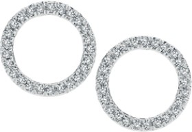 9ct-Diamond-Circle-Stud-Earrings on sale