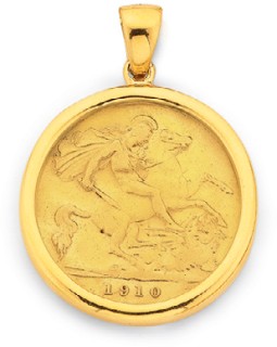 22ct-Half-Sovereign-Coin-in-9ct-Pendant on sale