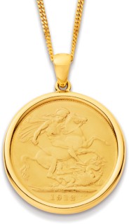 22ct-Full-Sovereign-Coin-in-9ct-Pendant on sale