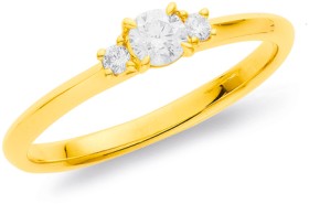 9ct-3-Stone-Diamond-Ring on sale